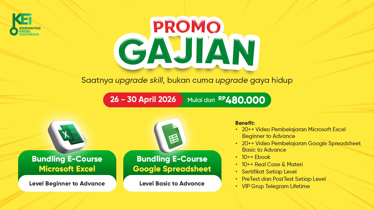 E-Course Bundling : Microsoft Excel & Google Spreadsheet
