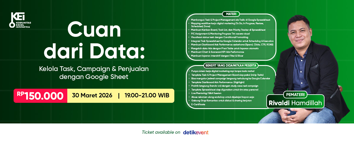 CUAN DARI DATA: KELOLA TASK, CAMPAIGN, DAN PENJUALAN DENGAN GOOGLE SHEET