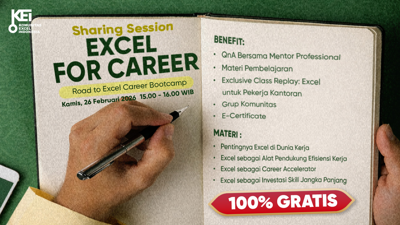 SHARING SESSION: EXCEL FOR CAREER
