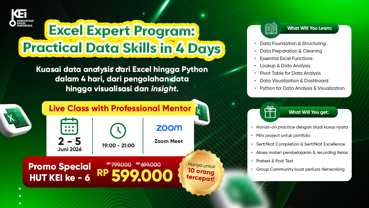 Excel Expert Program: Practical Data Skills in 4 Days