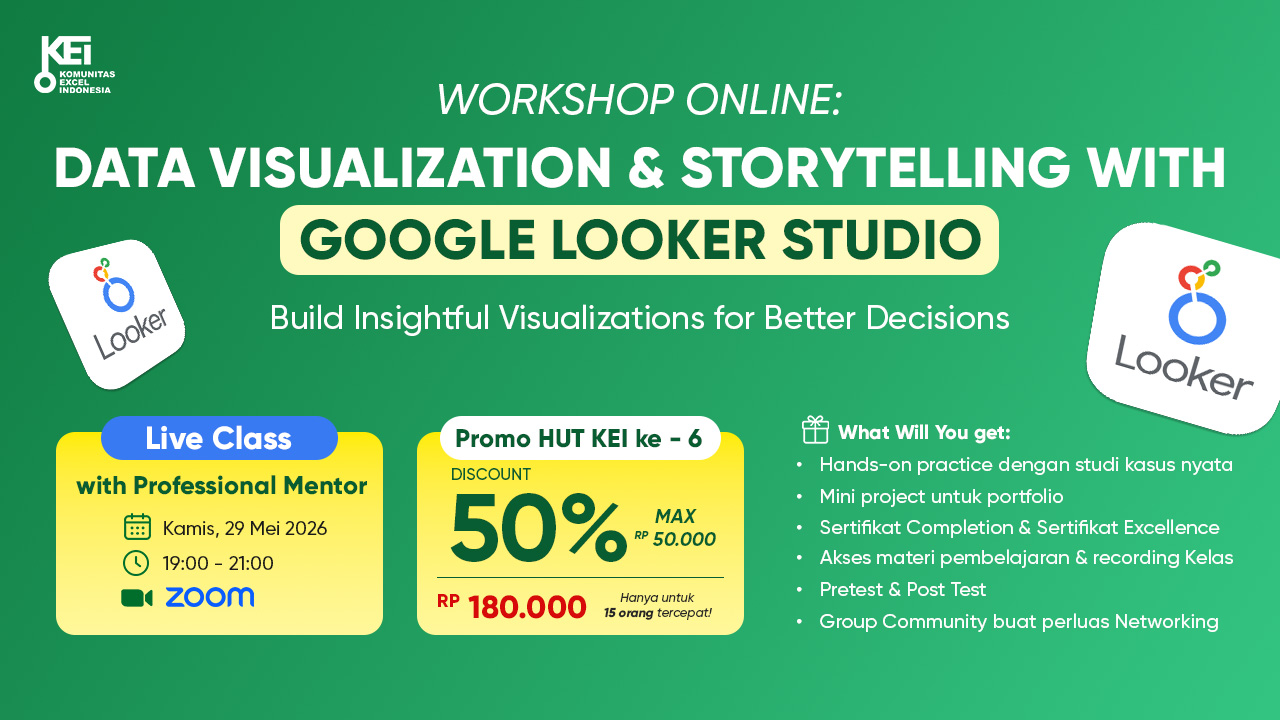 Workshop Online: Data Visualization & Storytelling with Google Looker Studio