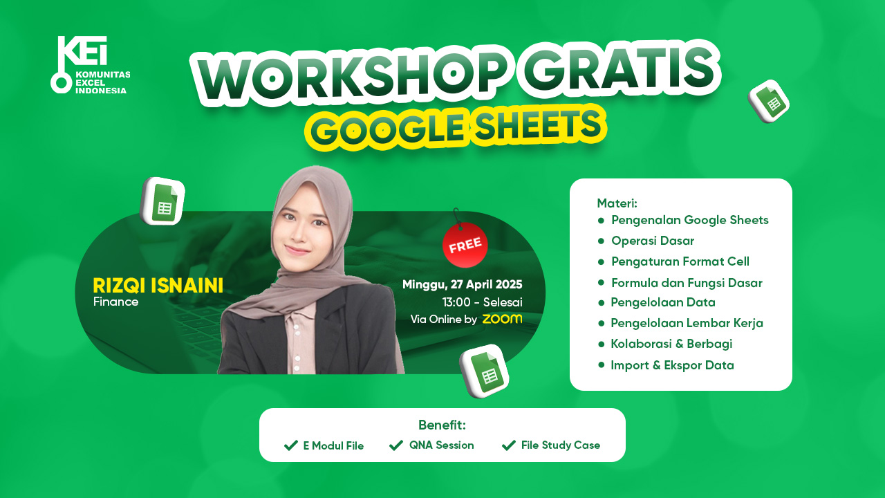 WORKSHOP GRATIS : GOOGLE SPREADSHEET